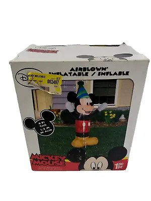 4ft Happy Birthday Mickey Mouse AirBlown Inflatable Party Blow-Up Yard Décor  • $23.96