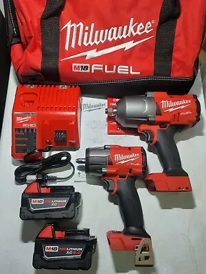 Milwaukee M18 FUEL 3/8  + 1/2  Dr High Torque Impact Wrench Combo Kit #2988-22 • $807.49