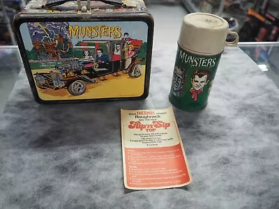Vintage 1965 Kayro Vue The Munsters Lunch Box Thermos And Paperwork • $400