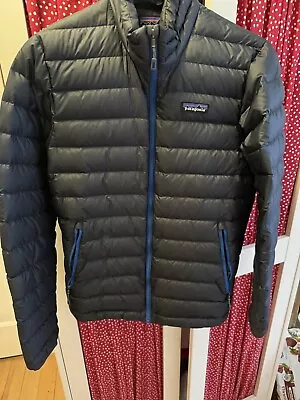 Patagonia Down Sweater - Mens Size XS - Navy Blue With Bright Blue Zippers • $125