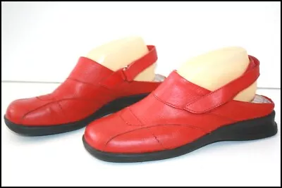Minelli Derby Shoes Vintage Red Leather Heels Open Straps T 39 Vgc  • $56.04