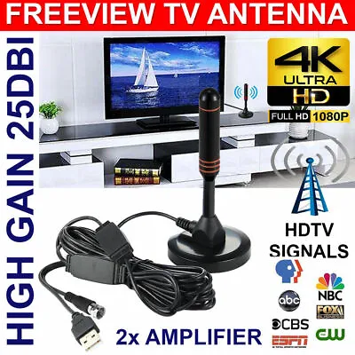 TV Antenna In/Outdoor Car Campervan DVB-T Digital HD Freeview Aerial Ariel • £8.54