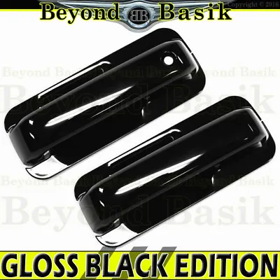 $28.86 • Buy 2015-2020 Ford F150 Std/Ext Cab GLOSS BLACK 2 Door Handle COVERS No Smt KH+Bowls
