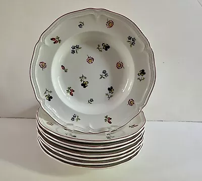 New Set Of 8 - Villeroy & Boch Petite Fleur 9  Rim Soup Bowl • $250