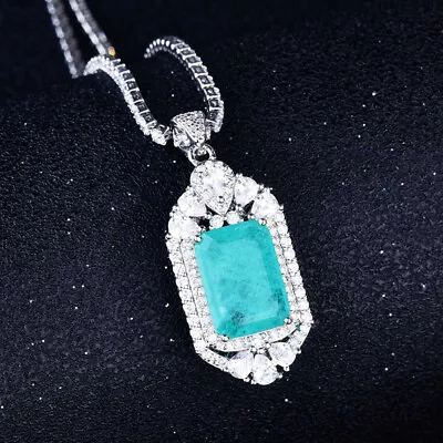 New Charming Summer Party Women Jewelry Gifts Neon Blue Tourmaline Gems Pendants • $8.73