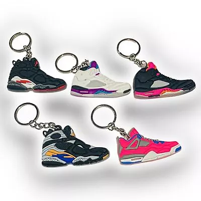 5 Pack Of Nike Air Jordan Silicone / Rubber Sneaker Keychains • $19