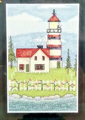 #01602 Counted Cross Stitch Kit Island Light Lighthouse By Elsa Williams SEALED • $12.99