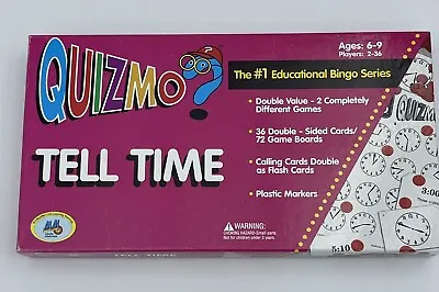 Telling Time Quizmo Bingo Game 2 Games In One NEW K-3 Digital Times & Clock Face • £9.59