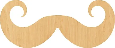 Handlebar Mustache Laser Cut Out Wood Shape Craft Supply - Woodcraft Cutout • $64.63