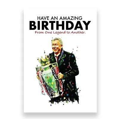 MANCHESTER UNITED BIRTHDAY CARD | Sir Alex Ferguson Birthday Card • £3.95
