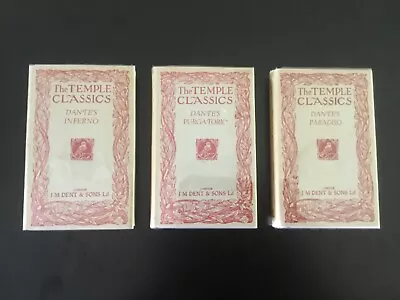 Dante Divine Comedy Everyman's Library Temple Classics Ed. 3 Volumes HC/DJ • $33