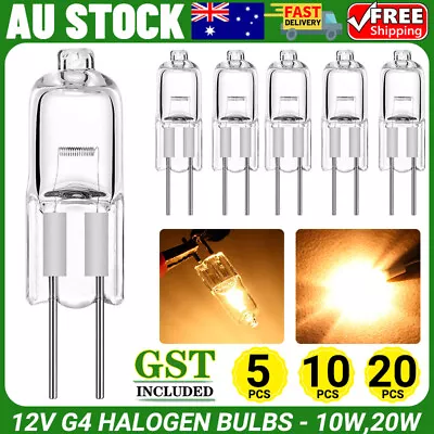 12V G4 HALOGEN BULBS -10W 20W Warm Light Globe - JC Bi-Pin - 5 10 20 Pcs Lots AU • $4.85