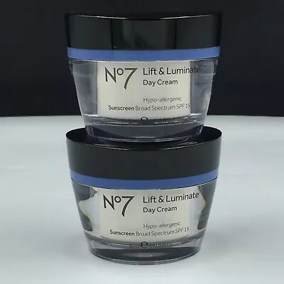 2 X No7 Lift & Luminate Day Cream 50ml ( Total 100ml ) 100% Authentic Products • £24.99