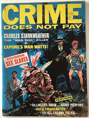 £1 • Buy Crime Does Not Pay - Dec 1969 - Us True Crime Magazine - Very Rare - Graphic Cvr
