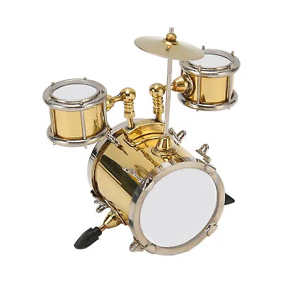 Miniature Drum Set Replica Musical Instrument Model Mini Drum Set Dollhouse US • $18.30