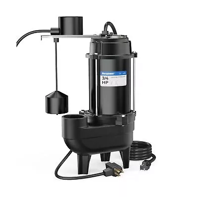 Acquaer 3/4HP Sewage Pump Submersible 6400 GPH Cast Iron Sump Pump With Auto... • $243.68