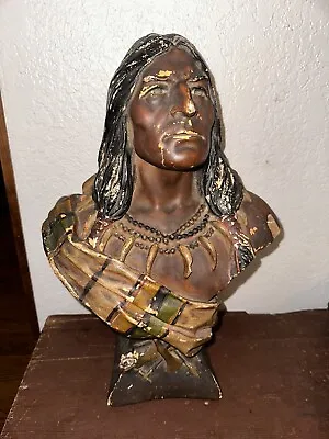 Vintage Western Cigar Store Indian Native American Head Bust Statue • $285