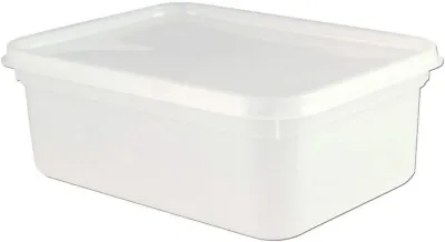 5 X Food Safe 2 Litre Ice Cream Container Tub With Lids/Plastic Food Storage • £6.99