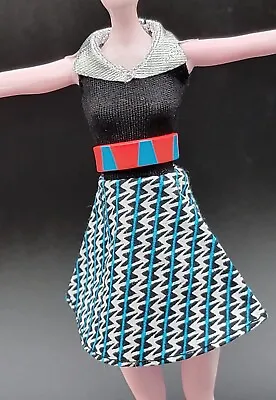 Monster High Classroom Frankie Stein Doll Home Ick Black Blue Red Dress Belt • $11.99