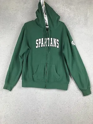 Stadium Athletics Michigan State Spartans Full Zip Long Sleeve Green Hoodie XL • $23.49