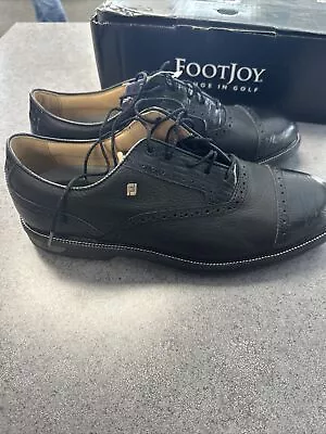 NEW Mens FootJoy DryJoys Premiere TARLOW Golf ShoesSIZE 12 MEDIUM BLACK • $174.99