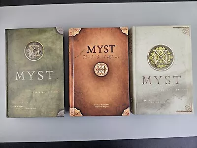 MYST TRILOGY Complete Set Books Of Ti'ana Atrus D'Ni ALL HC FIRST EDITIONS • $124.95