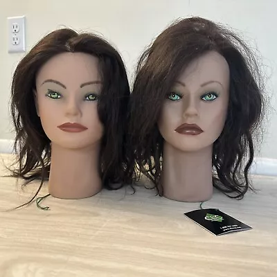 MANNEQUIN HEADS CLIC COSMETOLOGY Angel Lot Of 2  UNCUT SEE PHOTOS • $35