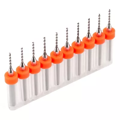 10pcs 1.05mm Micro Tungsten Carbide Twist Drill Bit PCB For Dremel Rotary CNC • $10.41