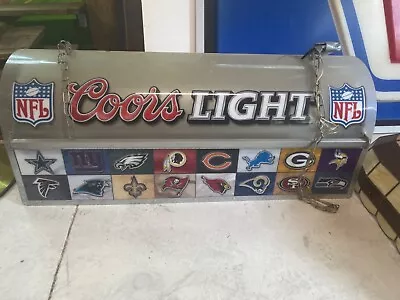 Coors Light Vintage Beer NFL Pool Table Light  38x12 • $300