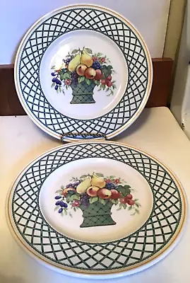 Set Of 2 Villeroy & Boch Fruit Basket Salad Plates  8.5” Made In Germany #1748 • $8.99