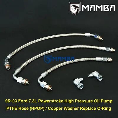 99~03 Ford 7.3L Powerstroke High Pressure Turbo Oil Pump Hose HPOP+SS304 Fitting • $108.90