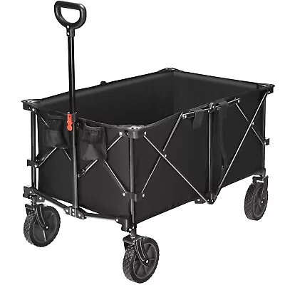 £69.99 • Buy Folding Camping Wagon Collapsible Beach Garden Trolley Buggy Shopping Cart 212L