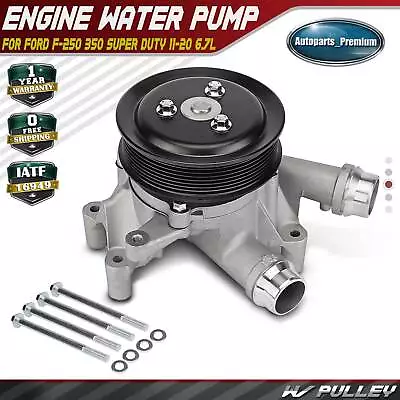 Water Pump W/ Housing & Pulley For Ford F-250 350 450 550 Super Duty 11-20 6.7L • $92.99