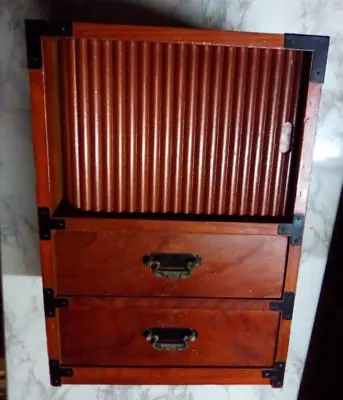$189.99 • Buy Japanese Antique Wooden Box Sewing Box Haribako Tansu Box Chest #2