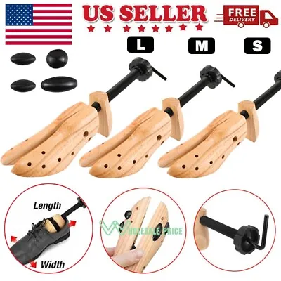 2-Way Adjustable Wooden Shoe Stretcher Expander Men Women Boot Shoes 5- 13 S M L • $18.49