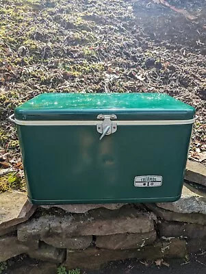 Vintage Thermos Metal Green Ice Cooler USA 43 Quarts With Box 7750 • $115