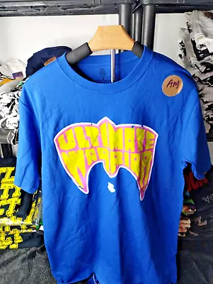  ULTIMATE WARRIOR  CLASSIC AUTHENTIC Wrestling T-Shirt BLUE~NEW~MENS MED • $16.95