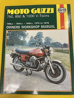 Haynes Moto Guzzi 750 850 1000 V-Twins 1974-1978 Motorcycle Workshop Manual #2 N • $33.33