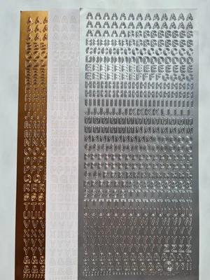 £1.79 • Buy Peel Off Sticker Sheet Craft Alphabet Letter Capital Symbols 6mm Card Making