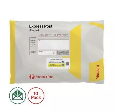 Australia Post Medium Express Post Prepaid Satchel Bags 10 Pack 3kg Auspost Bag • $170