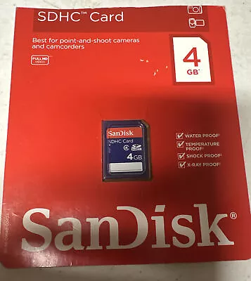 NEW SanDisk C4 4GB U1 Ultra Memory SD SDHC Card Temp Shock Xray & Water Proof • $12.99
