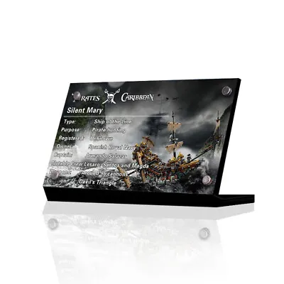 DK - Display Plaque For Lego Pirates Of The Caribbean Silent Mary 71042 • $26.13