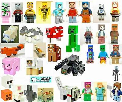 $2.25 • Buy LEGO Minecraft Animals & Minifigures Fox Pig Cow Mooshroom Spider Hal Hex Pirate