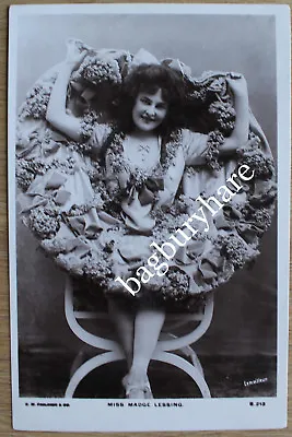 Postcard: Miss Madge Lessing. Actress. 1862-1935. C.W. Faulkner & Co. Not Posted • £3.50