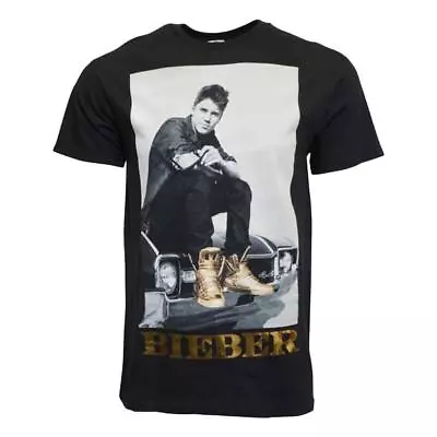 Justin Bieber Gold Foil Men Black T Shirt • $12.95