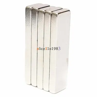 £4.85 • Buy 5PCS Big Strong Block Bar Fridge Magnets 40x10x4mm Rare Earth Neodymium N38 New
