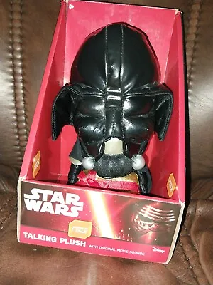 Star Wars Darth Vader Talking Speaking Plush Teddy Toy Collectable Boxed Disney • £8