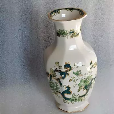 Mason's Ironstone  Green Chartreuse Vase  21 Cm Tall - • £14.98