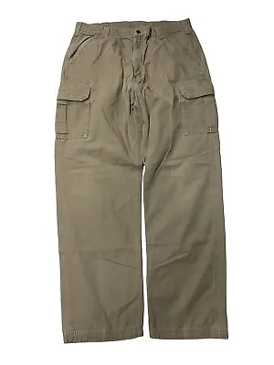 Carhartt Cargo Pants Mens 40 X 34 Dungaree Fit Loose Brown Canvas Cotton • $17.99