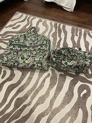 Vera Bradley Quilted  Garment Bag/Duffel Chelsea Green Paisley Luggage • $74.99